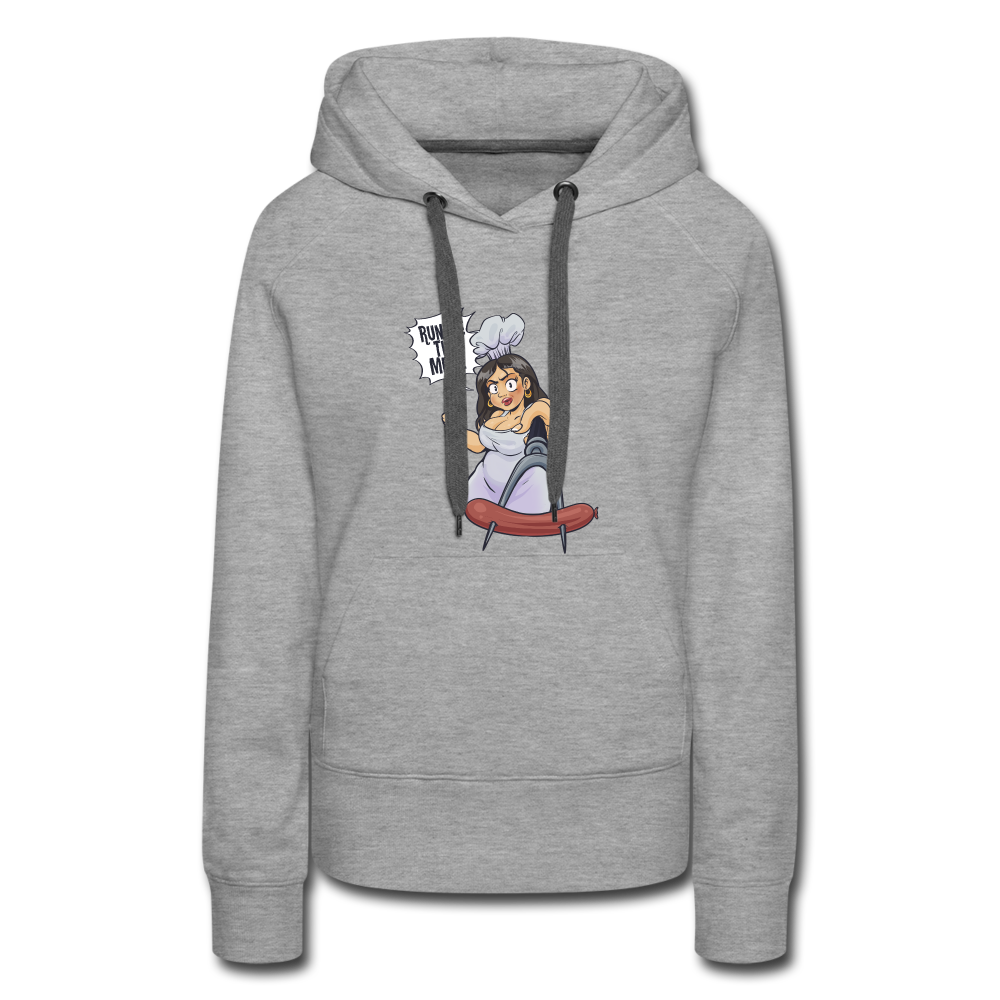 Women’s Run Me The Meat Hoodie - heather grey