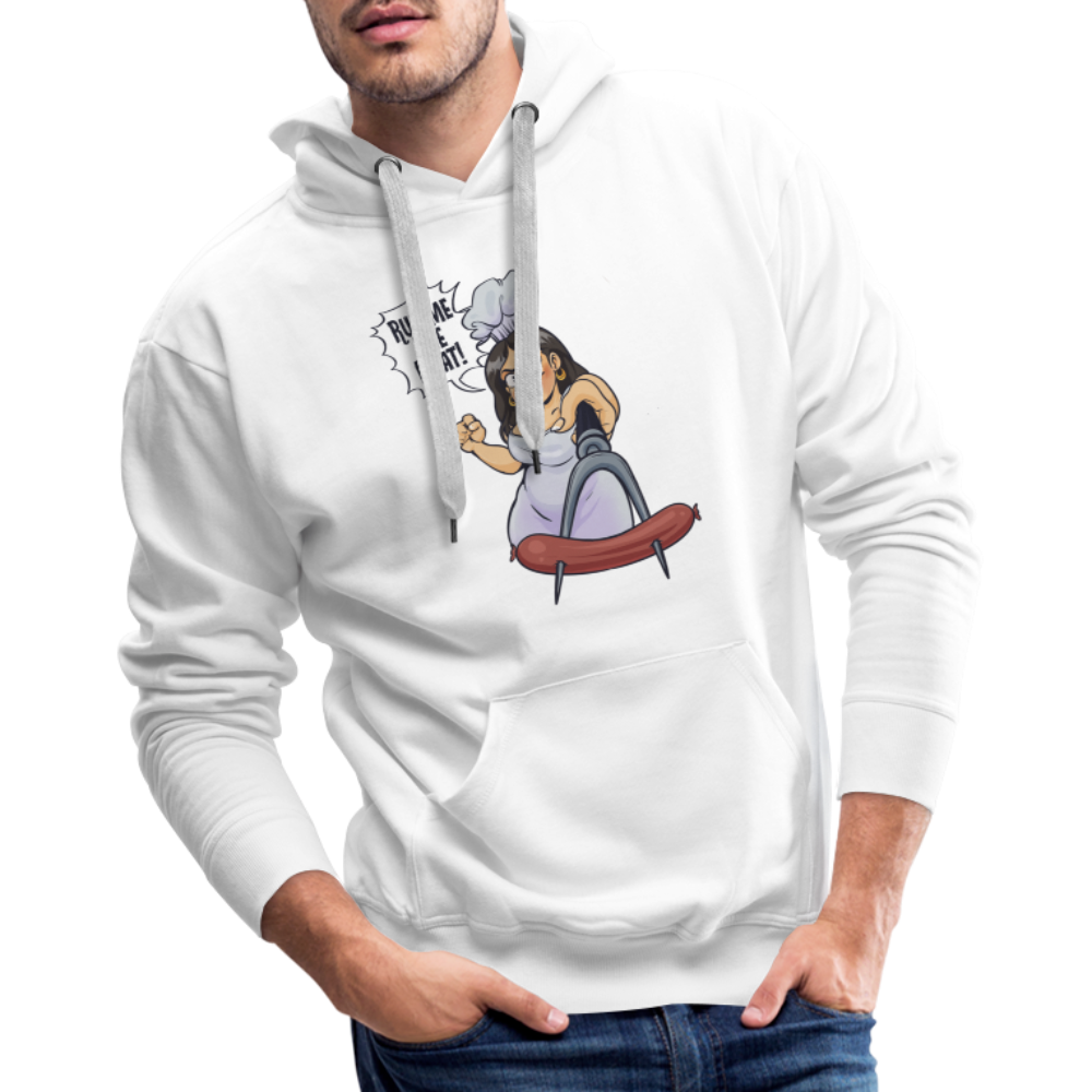 Men’s Run Me The Meat Premium Hoodie - white