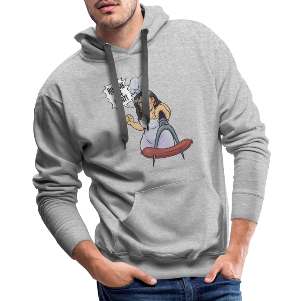 Men’s Run Me The Meat Premium Hoodie - heather grey