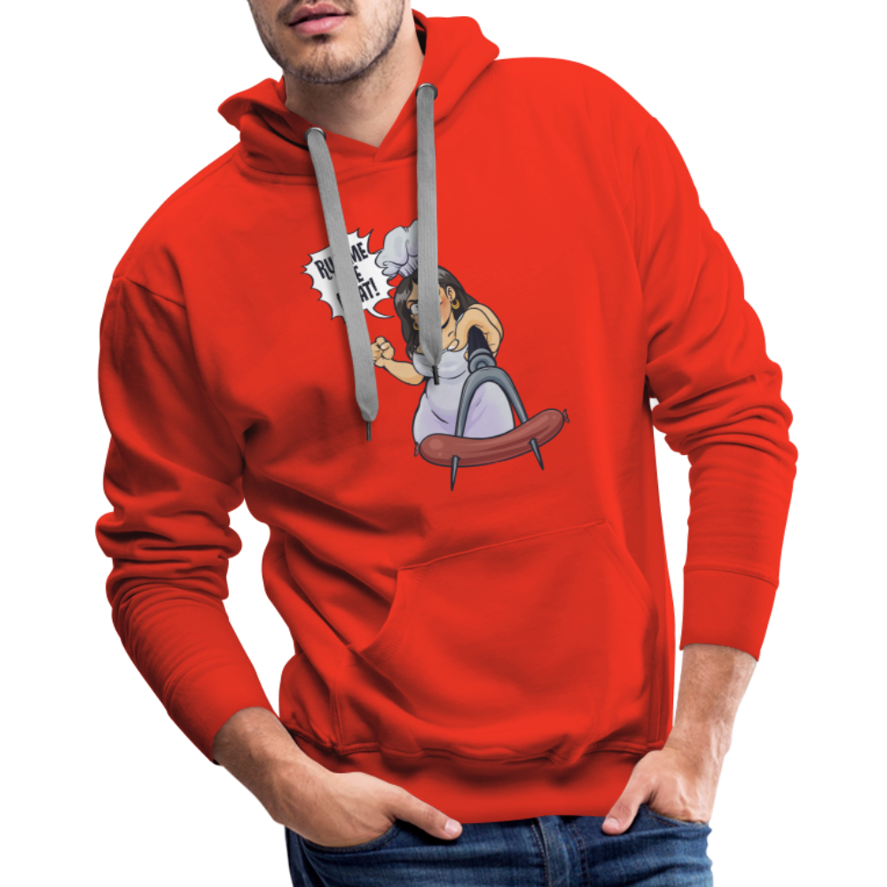 Men’s Run Me The Meat Premium Hoodie - red