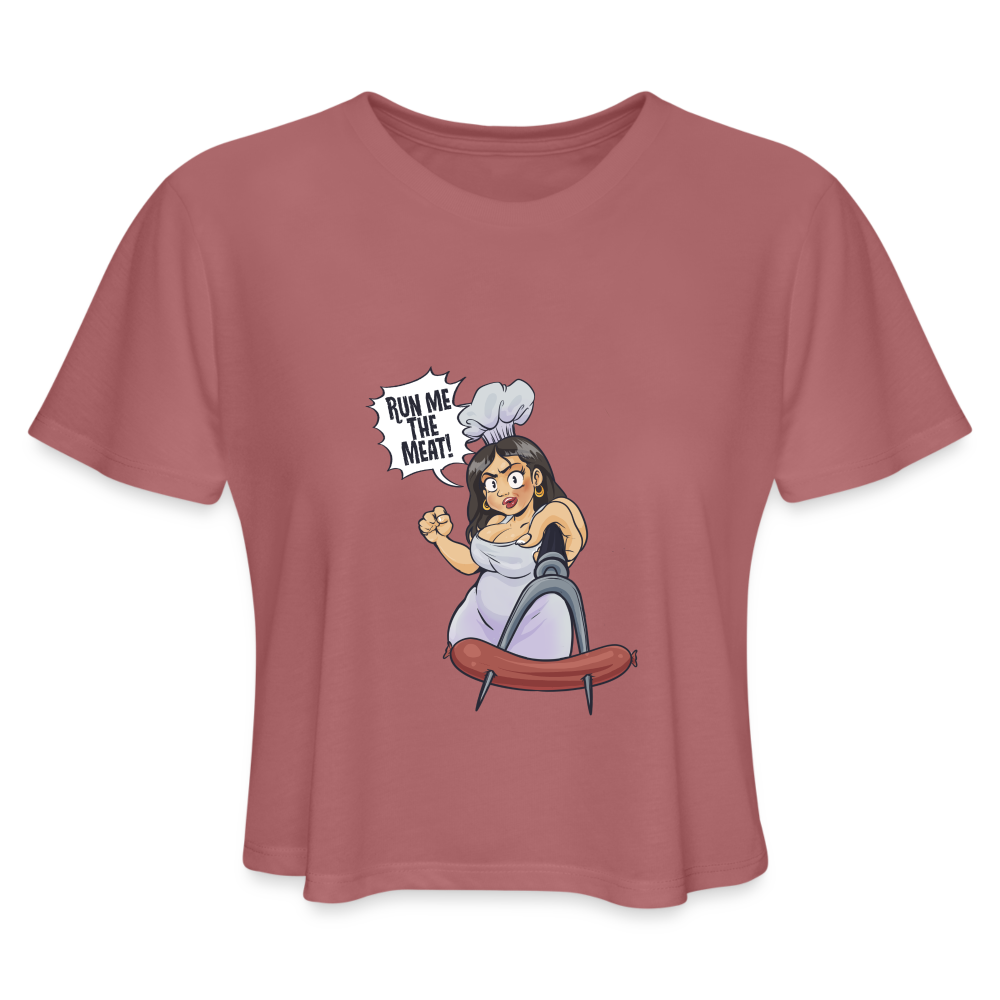 Women's Cropped T-Shirt - mauve