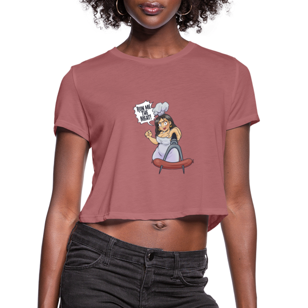 Women's Cropped T-Shirt - mauve